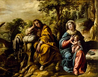 Le repos pendant la fuite en Égypte, vers 1625-30
